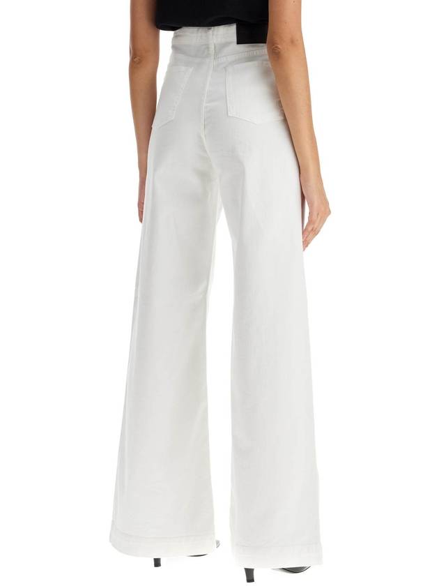 wide leg twill trousers in italian - PINKO - BALAAN 3