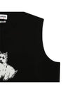 terrier point vest knit top black - BLACK&WHITE - BALAAN 4