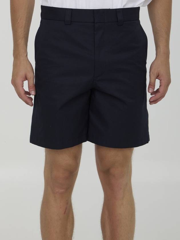 Double Cotton Shorts Dark Blue - GUCCI - BALAAN 2