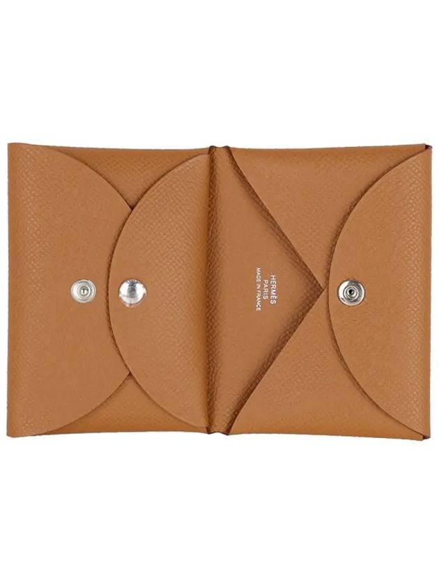 Calvi Duo Card Wallet Brown - HERMES - BALAAN 3