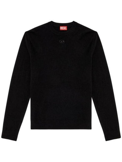 K-Vieri Logo Embroidery Sweatshirt Black - DIESEL - BALAAN 2