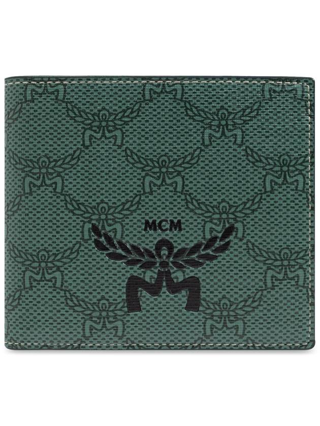 Foldable Wallet With Logo Men s Green - MCM - BALAAN 1