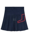 Women's Naomi NAOMI Pleated Skirt Navy - J.LINDEBERG - BALAAN 2