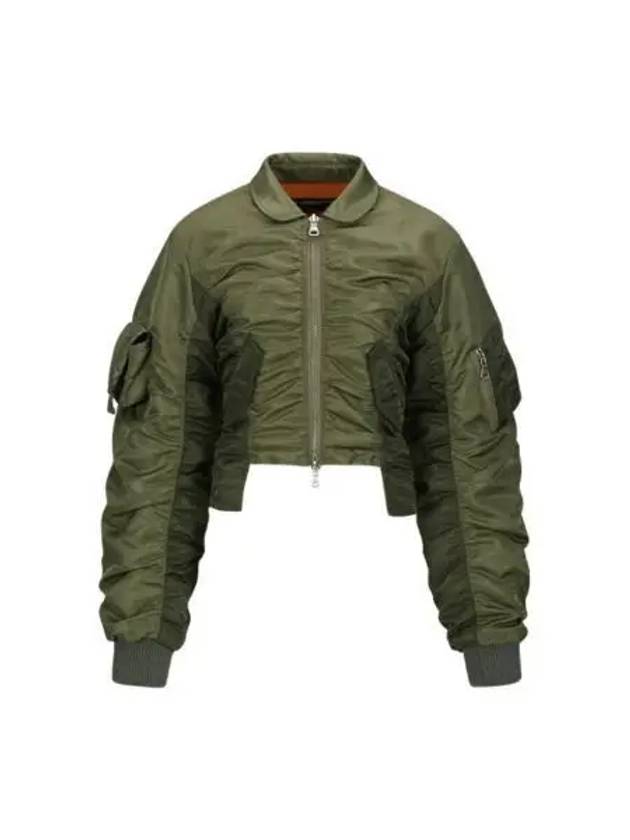 Vitarina Lace-Up Bomber Jacket Khaki - ANDERSSON BELL - BALAAN 2