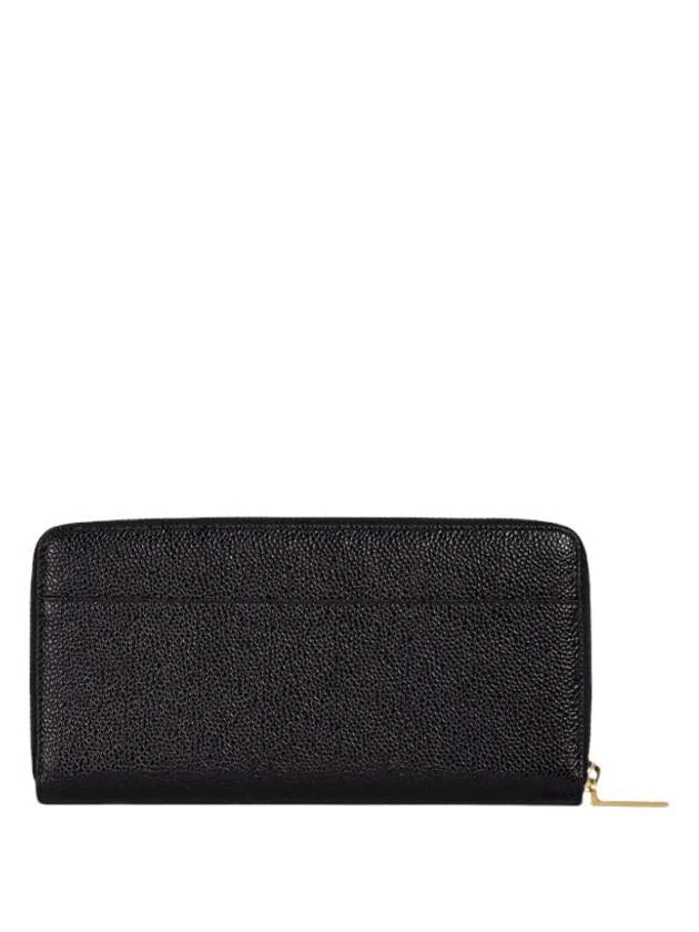 Grosgrain Tab Leather Continental Long Wallet Black - THOM BROWNE - BALAAN 3