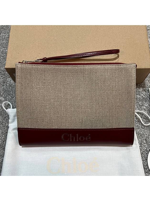 Sense Zipper Clutch Bag Beige Red - CHLOE - BALAAN 4