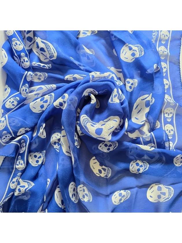 Alexander McQueen BL Silk Classic Skull Scarf - ALEXANDER MCQUEEN - BALAAN 3