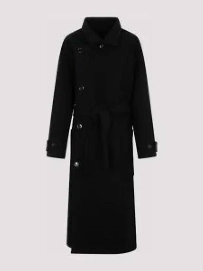 Wrap Wool Double Coat Black - LEMAIRE - BALAAN 2