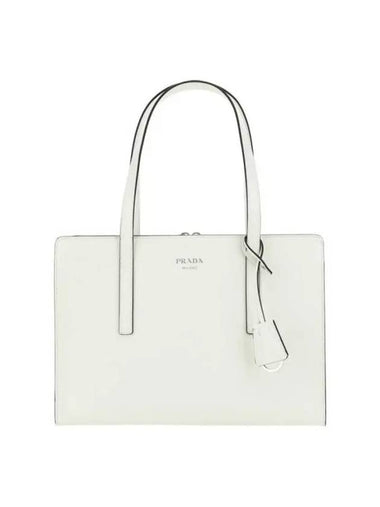 Re-Edition 1995 Brushed Leather Medium Handbag White - PRADA - BALAAN 1