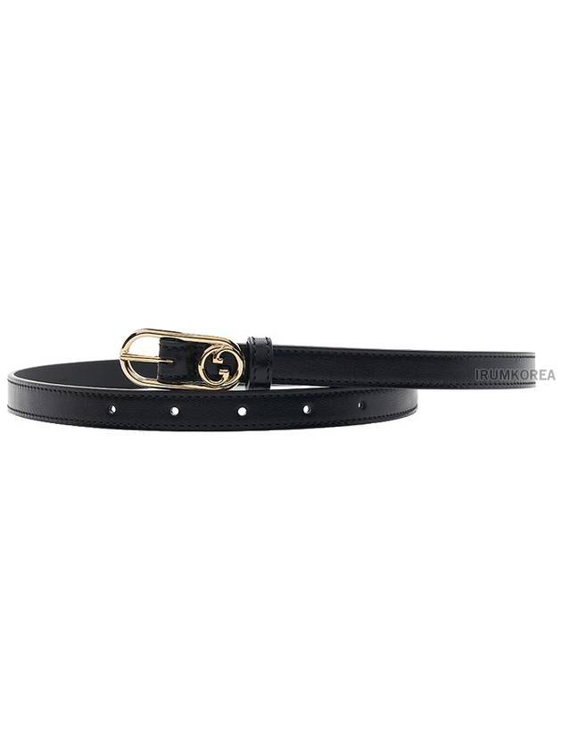 Round Interlocking G Belt Black - GUCCI - BALAAN 11