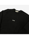 Micro Logo Print Cotton Sweatshirt Black - MSGM - BALAAN 3