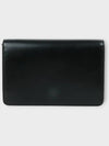 Triomphe Chain Shiny Calfskin Half Wallet Black - CELINE - BALAAN 4