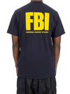 FBI Print Reversible Short Sleeve T-Shirt Navy - BALENCIAGA - BALAAN 4