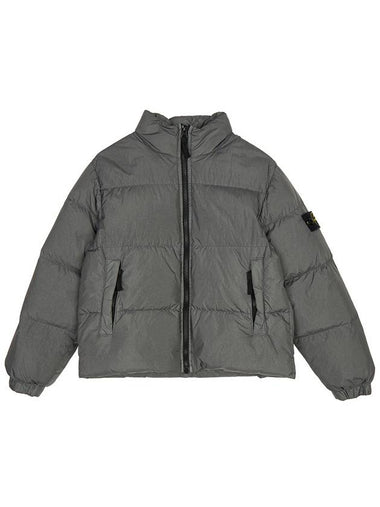 Kids Logo Patch Padded Bomber Jacket Black Grey - STONE ISLAND - BALAAN 1