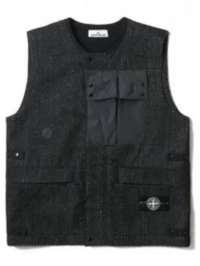 Needle Punched Reflective Vest Black - STONE ISLAND - BALAAN 2