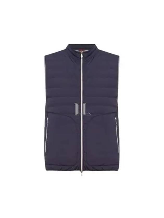 Men's Quilted Feather Down Vest Navy - BRUNELLO CUCINELLI - BALAAN 2