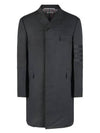 Men's Plain Weave 4 Bar Chesterfield Over Single Coat Dark Grey - THOM BROWNE - BALAAN 2