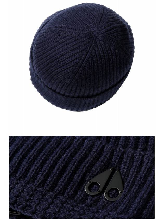 Wool Beanie Navy - MOOSE KNUCKLES - BALAAN 4