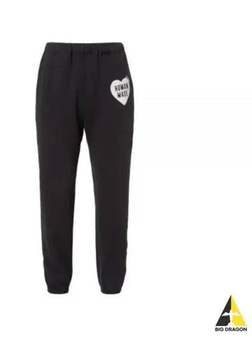 HM26PT019 BLK Heart Logo Sweatpants - HUMAN MADE - BALAAN 1