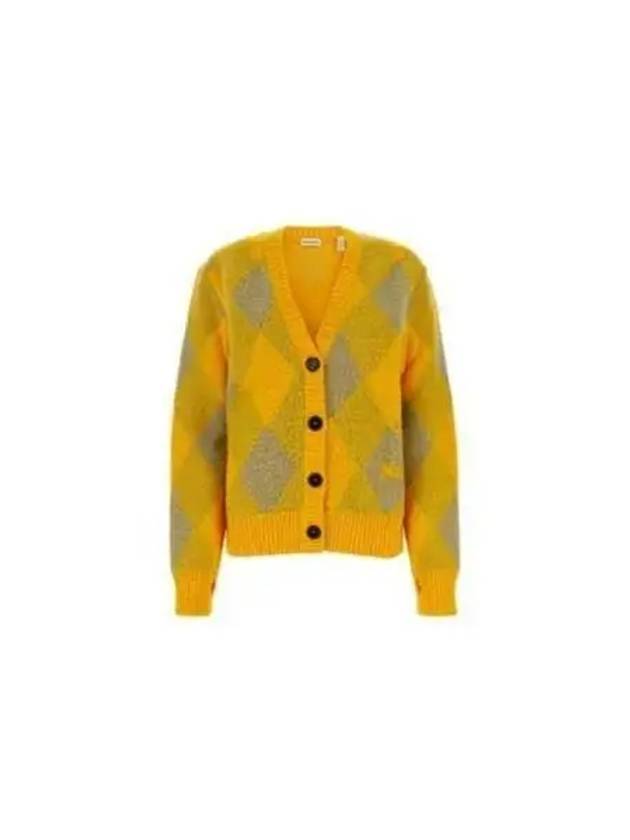 Argyle Wool Cardigan Yellow - BURBERRY - BALAAN 2