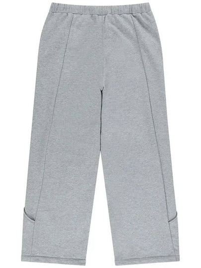 Curved Incision Heavy Sweat Wide Pants Melange Gray - OFFGRID - BALAAN 2