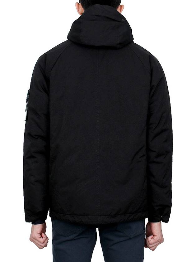 Logo David TC Down Hooded Jacket Black - STONE ISLAND - BALAAN 6