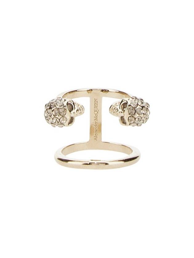 Double Skull Ring Gold - ALEXANDER MCQUEEN - BALAAN 3