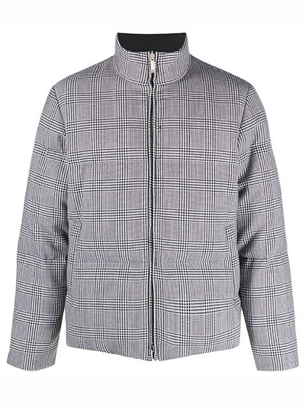 4 Bar Check Reversible Padded Jacket Black White - THOM BROWNE - BALAAN 2