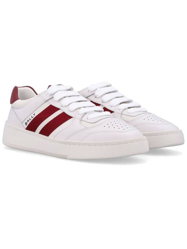 Rebby Leather Low-Top Sneakers White - BALLY - BALAAN 3