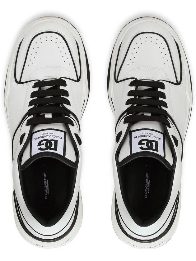 New Rome DG Logo Calfskin Low Top Sneakers White - DOLCE&GABBANA - BALAAN 3