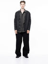 Men s M243OT01CH Dense Hachi Wool Blended Y neck Knit Cardigan Charcoal - CHANCE'S NOI - BALAAN 5