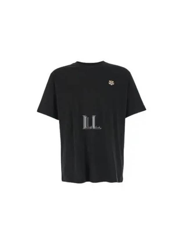 Lucky Tiger Embroidered Classic Short Sleeve T Shirt Black - KENZO - BALAAN 2