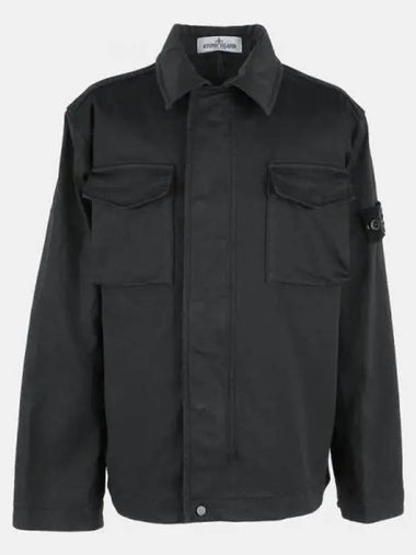 Stone Kids Waffen Patch Overshirt Jacket Charcoal 761610211 V0065 271744 1063534 - STONE ISLAND - BALAAN 1