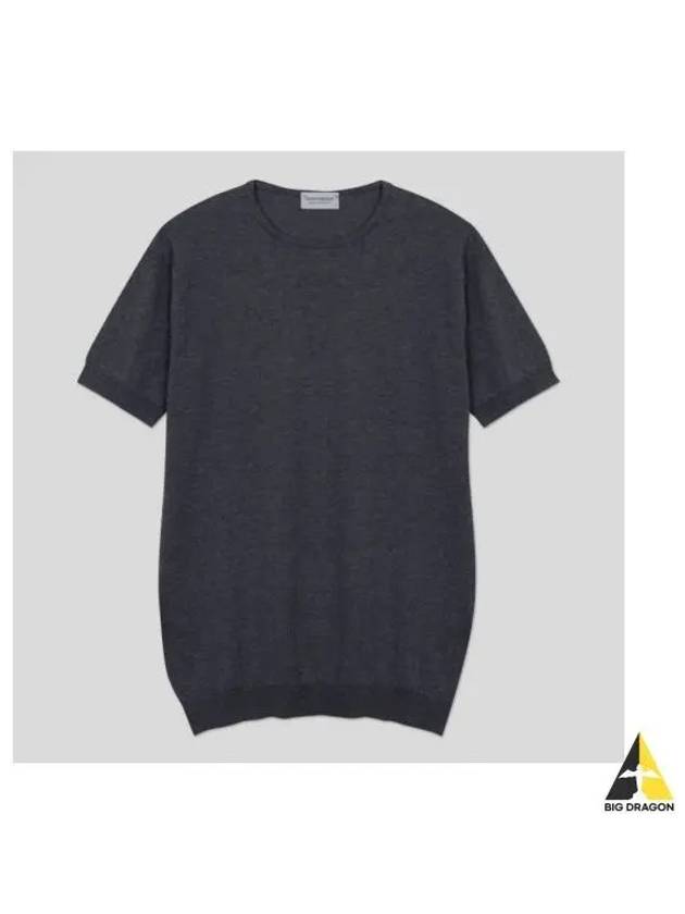 Belden Knit T Shirt Charcoal - JOHN SMEDLEY - BALAAN 1