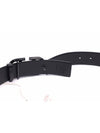 V Logo Buckle Leather Belt Black - VALENTINO - BALAAN 7