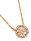 Miller Pave Logo Delicate Necklace Rose - TORY BURCH - BALAAN 4