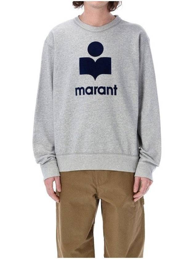 Mikoy Logo Cotton Sweatshirt Grey - ISABEL MARANT - BALAAN 5