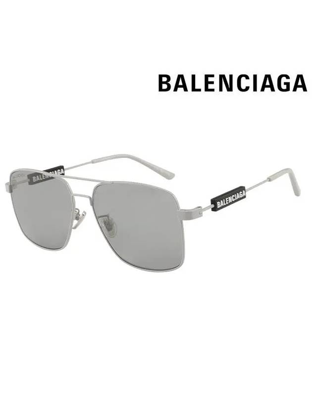 Eyewear Aviator Metal Square Sunglasses Grey - BALENCIAGA - BALAAN 2