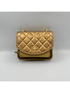 Calfskin CC logo season bag gold flap small AS0784 - CHANEL - BALAAN 1