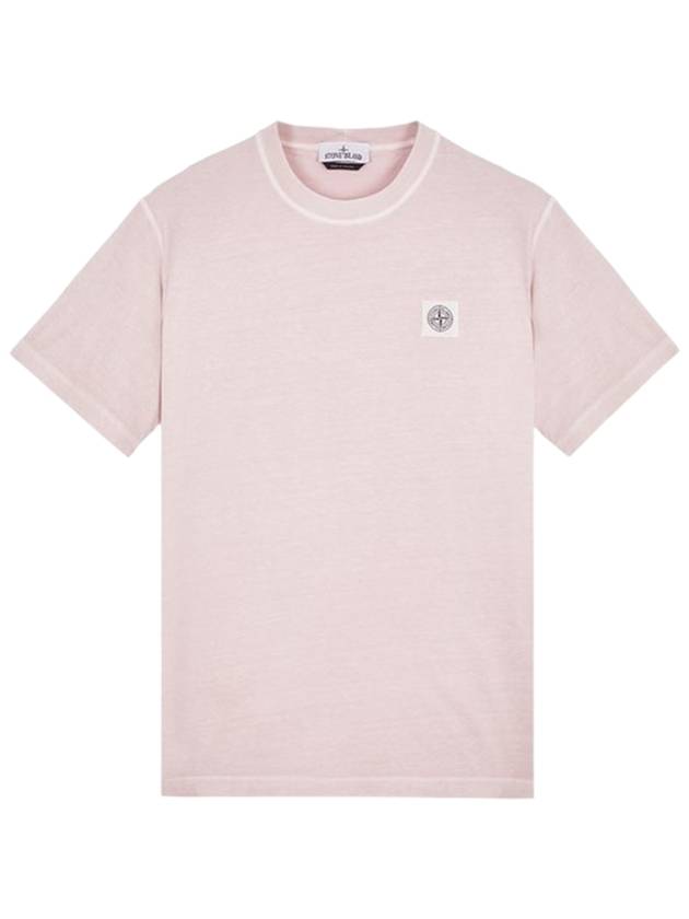 Organic Cotton Short Sleeve T-Shirt Pink - STONE ISLAND - BALAAN 2