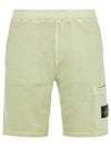 Wappen Patch Garment Dyed Bermuda Shorts Light Green - STONE ISLAND - BALAAN 2