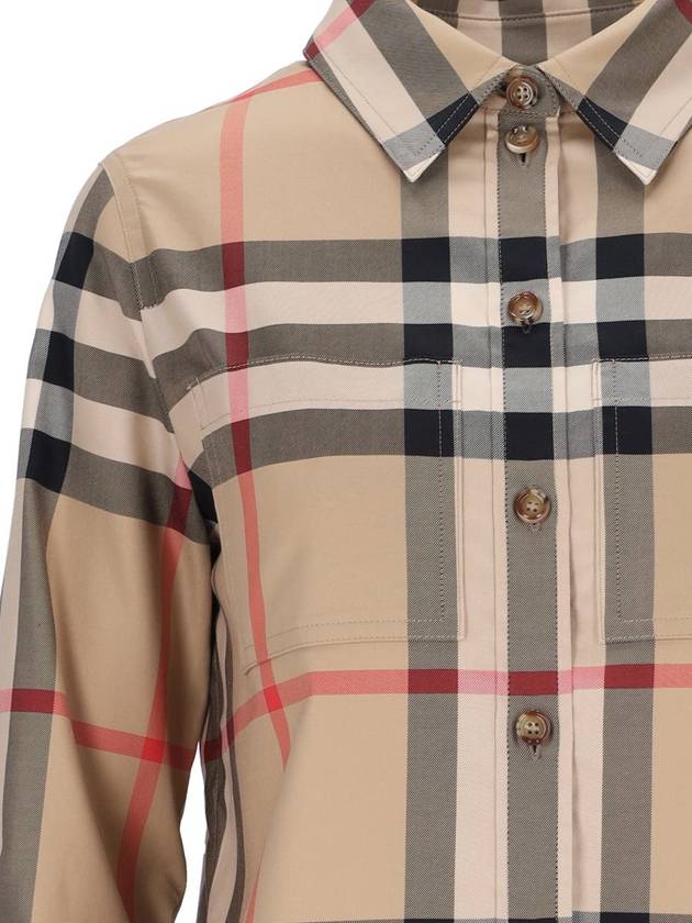 Vintage Check Cotton Shirt Beige - BURBERRY - BALAAN 4