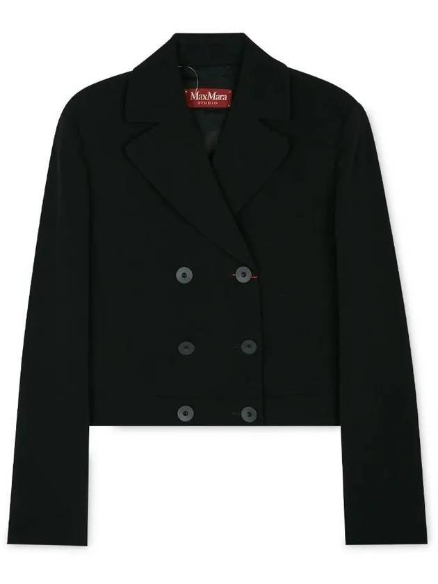 Women's Acciaio Caddy Crop Jacket Black - MAX MARA - BALAAN 1