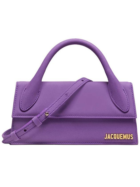 Le Chiquito Long Signature Shoulder Bag Purple - JACQUEMUS - BALAAN.