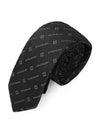 Monogram Print Silk Tie Black - GIVENCHY - BALAAN 4