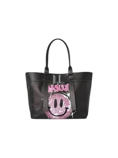 Smiley Logo Tote Bag Black - GANNI - BALAAN 2