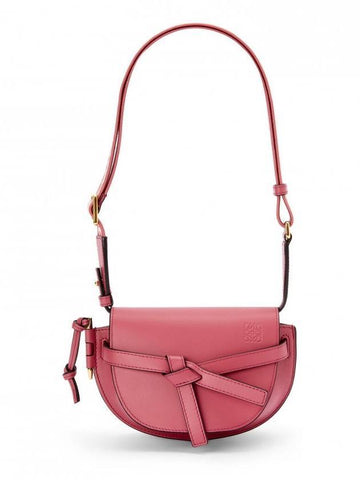 Mini Gate Dual Soft Calfskin Cross Bag Plum Rose - LOEWE - BALAAN 1