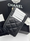 Women s zipper card wallet holder black caviar coin purse AP3179 - CHANEL - BALAAN 6