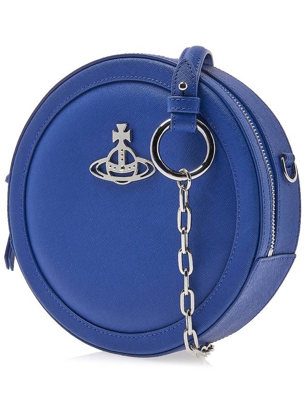 Ruby Round Saffiano Cross Bag Blue - VIVIENNE WESTWOOD - BALAAN 3