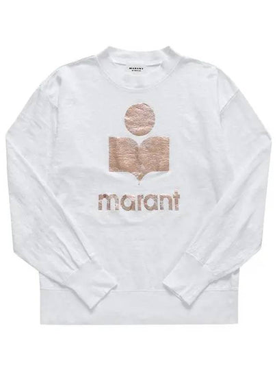 24 ss KLOWIA T-Shirt WITH Metallic Logo Print MARANT ETOILE TS0005FA A1N10E WHRG B0230963075 - ISABEL MARANT - BALAAN 2